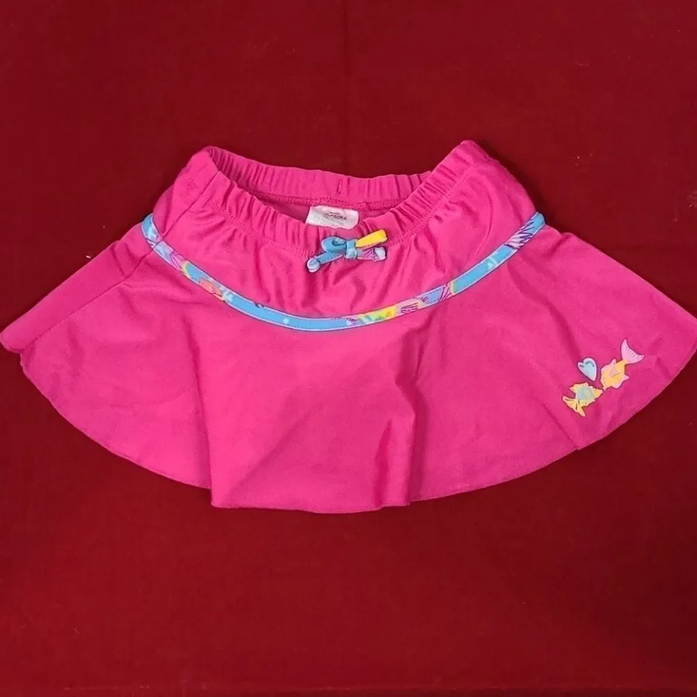 UV Skins Pink Toddler Girls 2T Swim Skirt Bottom Diaper cover Swimsuit